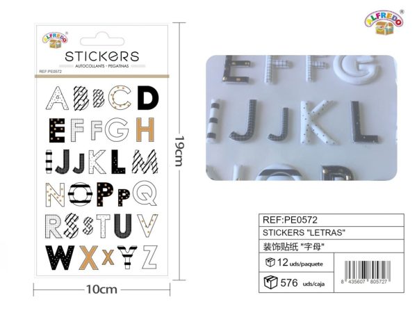 Stickers "letras" 10x19 cm - Pegatinas numéricas infantiles