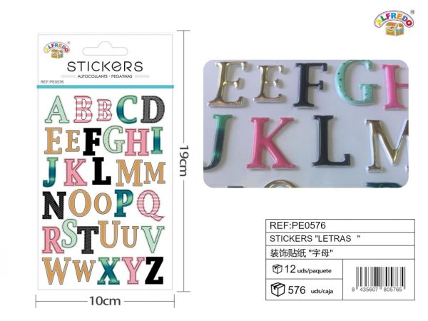 Stickers "letras" 10x19 cm - Pegatinas numéricas infantiles - Imagen 2