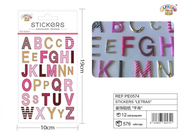 Stickers "letras" 10x19 cm - Pegatinas numéricas infantiles - Imagen 3