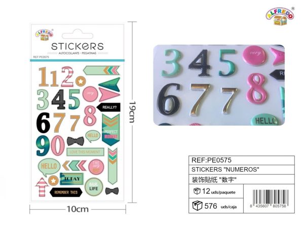 Stickers "números" 10x19 cm - Pegatinas numéricas infantiles - Imagen 2