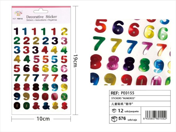 Stickers "números" 10x19 cm - Pegatinas numéricas infantiles - Imagen 5