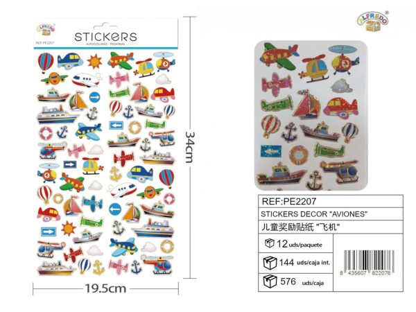 Stickers Decor "Aviones" 19.5x34 cm - Stickers infantiles