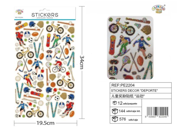 Stickers Decor "Deporte" 19.5x34 cm - Stickers infantiles