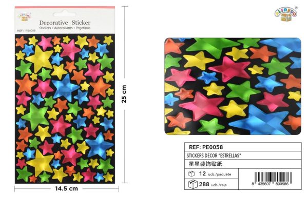 Stickers Decor "Estrellas" 14.5x25 cm - Stickers decorativos