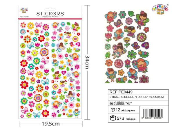 Stickers Decor "Flores" 19.5x34 cm - Stickers infantiles
