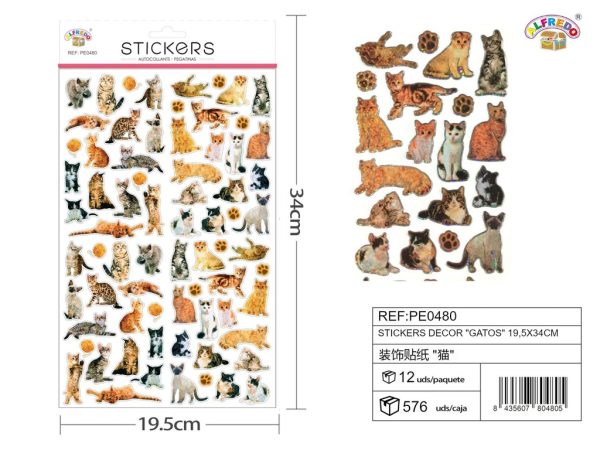 Stickers Decor "Gatos" 19.5x34 cm - Stickers infantiles
