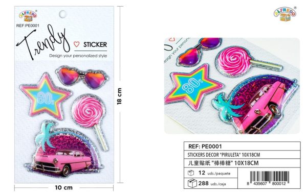 Stickers Decor "Piruletta" 10X18CM - Pegatinas decorativas para niños