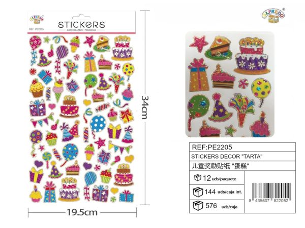 Stickers Decor "Tarta" 19.5x34 cm - Stickers infantiles