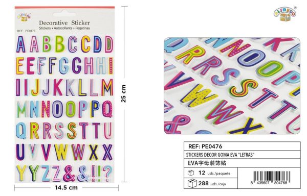 Stickers Decor Goma EVA "Letras" 14.5x25 cm - Pegatinas decorativas de EVA - Imagen 2