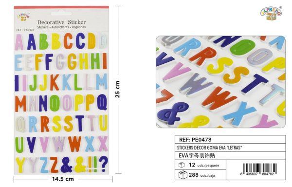 Stickers Decor Goma EVA "Letras" 14.5x25 cm - Pegatinas decorativas de EVA - Imagen 6