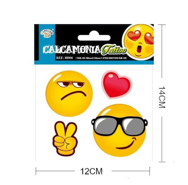 Stickers calcomanías emoticonos 12x14cm para manualidades y decoración - Imagen 2