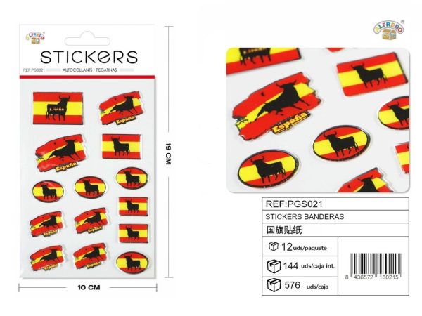 Stickers de Banderas 10x19 cm - Pegatinas decorativas de países - Imagen 2
