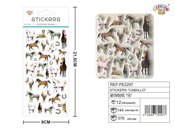 Stickers de Caballo 9x21.5 cm - Adhesivos infantiles