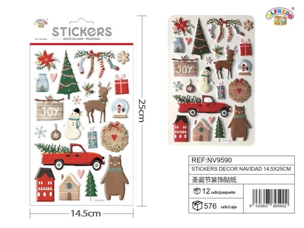 Stickers de Decoración Navideña 14.5X25CM - Accesorios decorativos para Navidad