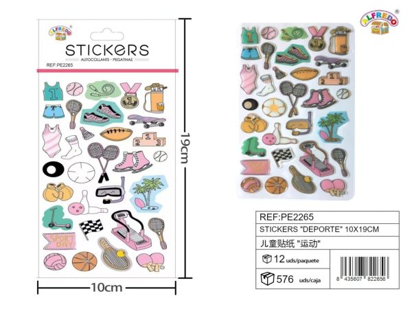 Stickers de Deporte 10x19 cm - Adhesivos infantiles