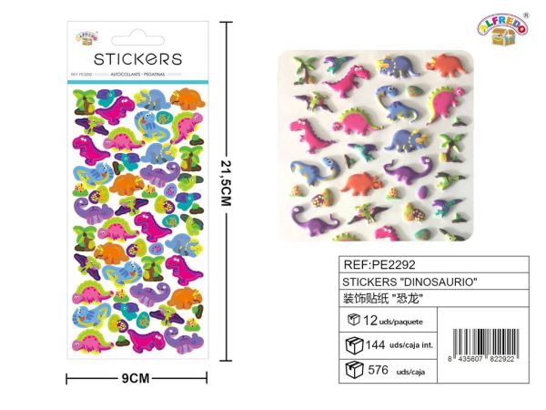Stickers de Dinosaurio 9x21.5 cm - Adhesivos infantiles - Imagen 2