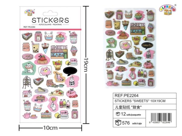 Stickers de Dulces 10x19 cm - Adhesivos infantiles