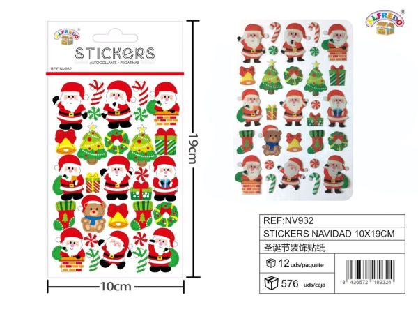 Stickers de Navidad 10x19 cm - Adhesivos navideños