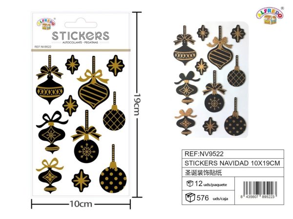 Stickers de Navidad 10x19 cm Ref:NV9522 - Adhesivos navideños