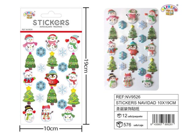 Stickers de Navidad 10x19 cm Ref:NV9526 - Adhesivos navideños