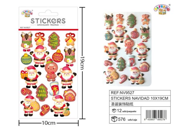 Stickers de Navidad 10x19 cm Ref:NV9527 - Adhesivos navideños