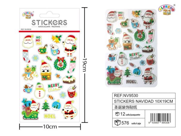 Stickers de Navidad 10x19 cm Ref:NV9530 - Adhesivos navideños