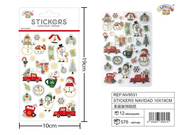 Stickers de Navidad 10x19 cm Ref:NV9531 - Adhesivos navideños