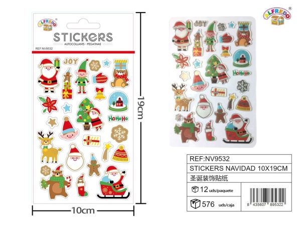 Stickers de Navidad 10x19 cm Ref:NV9532 - Adhesivos navideños
