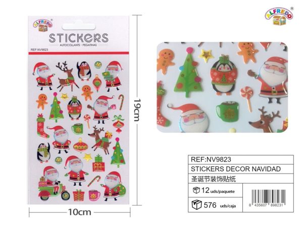 Stickers de Navidad 10x19cm para decoraciones navideñas