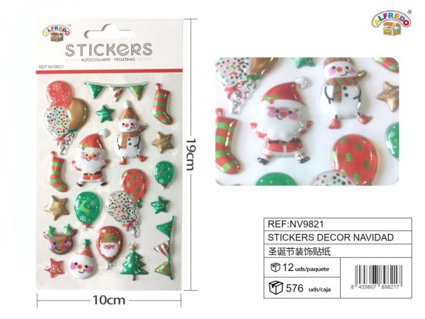 Stickers de Navidad 10x19cm para decoración navideña - Imagen 2