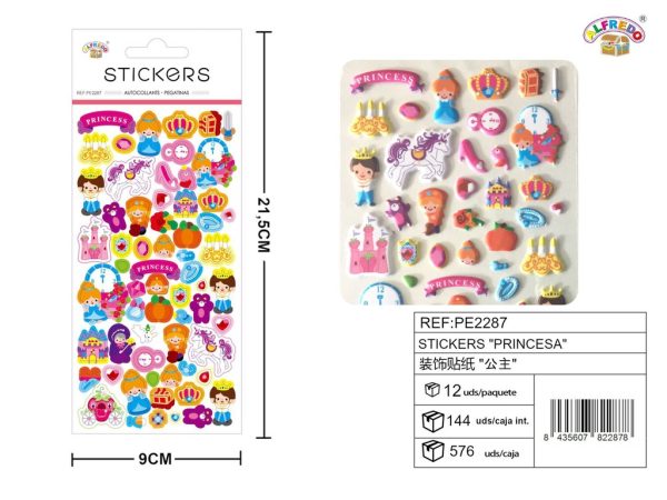 Stickers de Princesa 9x21.5 cm - Adhesivos infantiles - Imagen 2