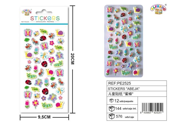 Stickers de abeja 9.5x20 cm - Pegatinas infantiles