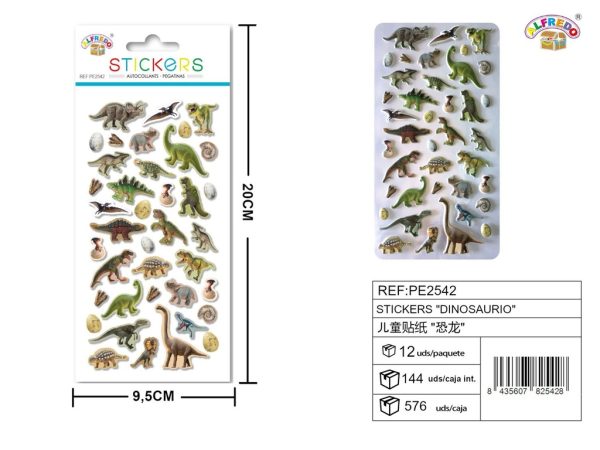 Stickers de dinosaurio 9.5x20 cm - Pegatinas infantiles - Imagen 2