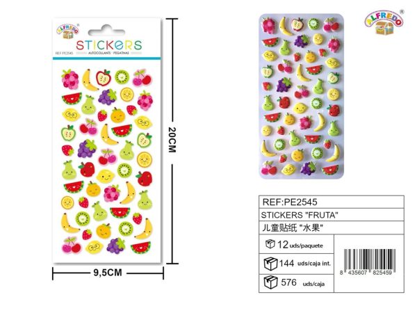 Stickers de fruta 9.5x20 cm - Pegatinas infantiles