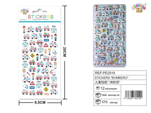 Stickers de hospital 9.5x20 cm - Pegatinas infantiles