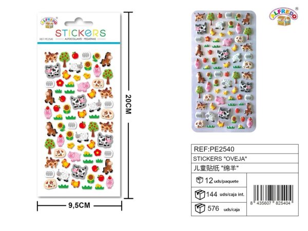 Stickers de oveja 9.5x20 cm - Pegatinas infantiles