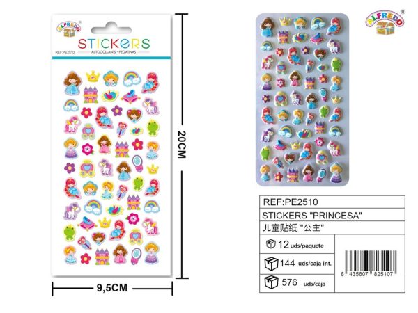 Stickers de princesa 9.5x20 cm - Pegatinas infantiles - Imagen 2