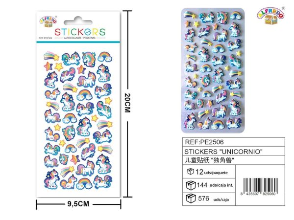 Stickers de unicornio 9.5x20 cm - Pegatinas infantiles - Imagen 2