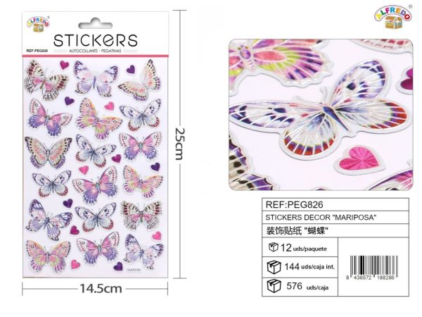 Stickers decor "Mariposa" - 14.5 x 25 cm - Imagen 6