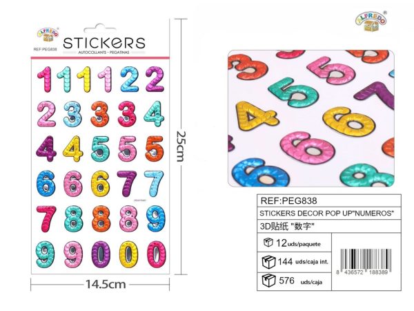 Stickers decor "Número" 14.5 x 25 cm - Stickers para niños