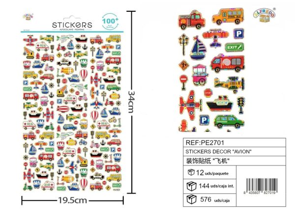 Stickers decor "avión" 19.5x34 cm - Pegatinas infantiles