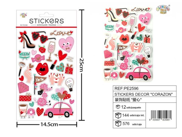 Stickers decor "corazón" 14x25 cm - Pegatinas infantiles - Imagen 4