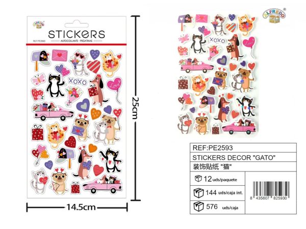 Stickers decor "gato" 14x25 cm - Pegatinas infantiles