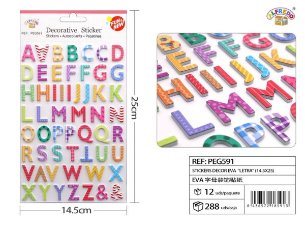 Stickers decorativos EVA "Letra" 14,5X25CM - Pegatinas