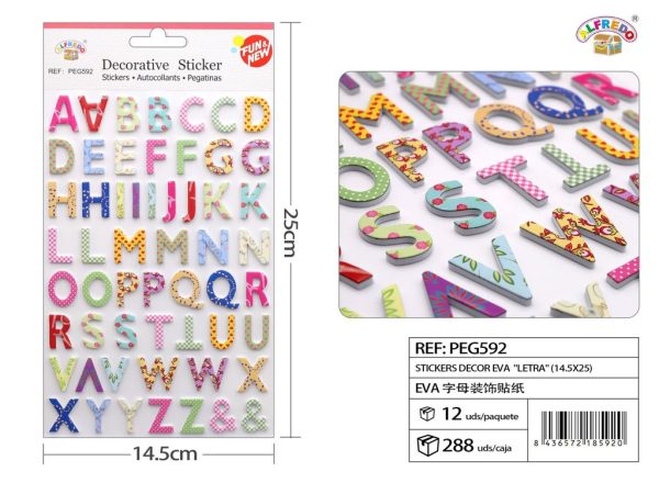 Stickers decorativos EVA "Letra" 14,5X25CM - Pegatinas - Imagen 2