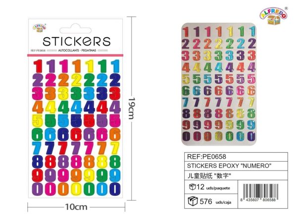 Stickers epoxy "número" 10x19 cm - Pegatinas numéricas infantiles