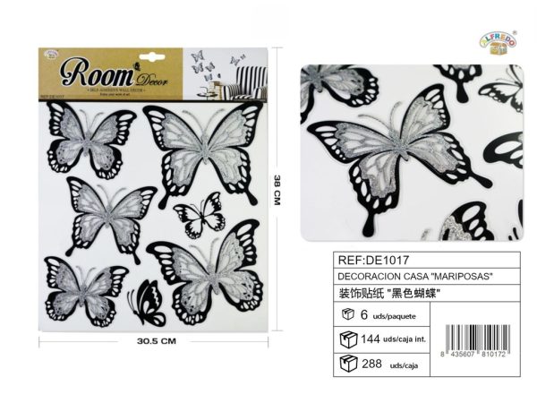 decoración de casa "mariposas negras" 30.5x38 cm - Accesorios decorativos