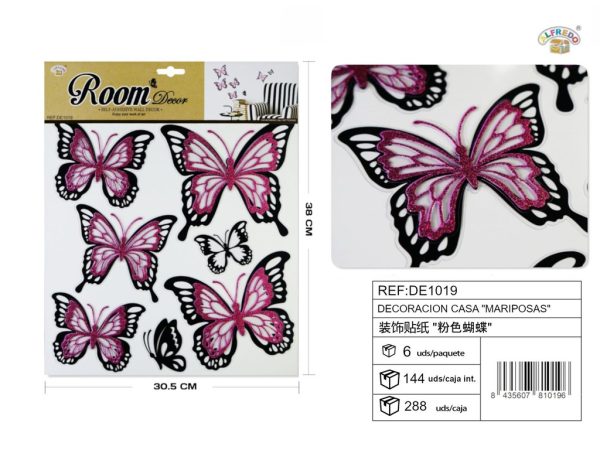decoración de casa "mariposas rosas" 30.5x38 cm - Accesorios decorativos