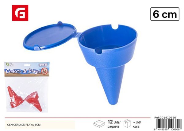 Cenicero de playa 6 cm - Accesorios de verano