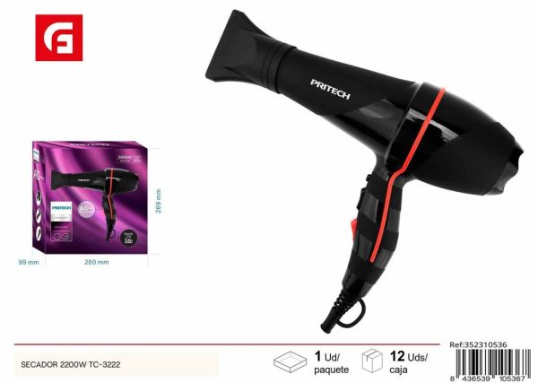 secador de pelo 2200W TC-3222 - Electrónica, secadores de pelo